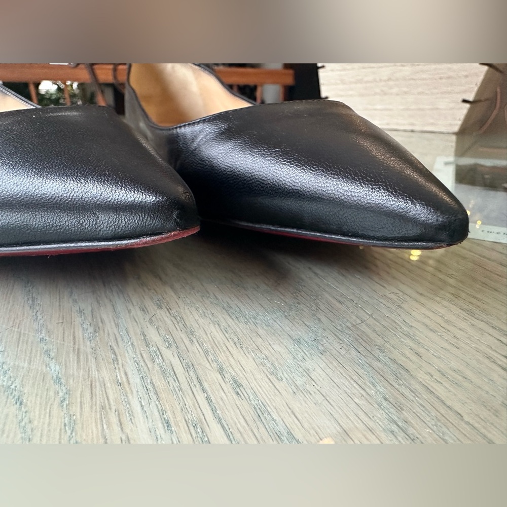 Christian Louboutin Black Pointed Flats - Picture 12 of 14